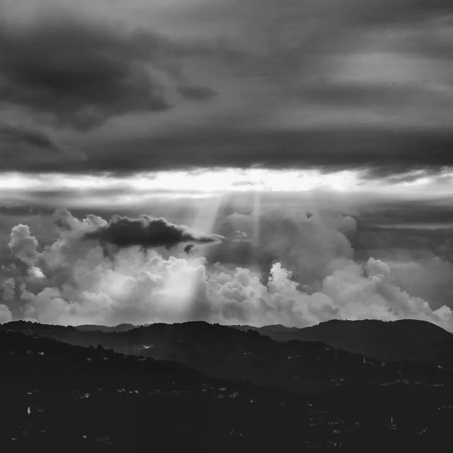 Dark clouds part, spring sun sparks.